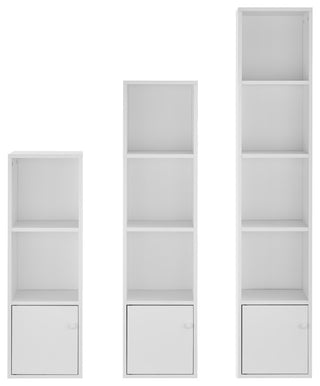 Marcel Cubes Modular Storage Organizer Cubby Cabinet Shelf, Set of 3, White