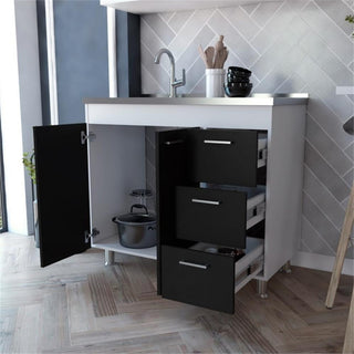 TUHOME Ferretti Base Cabinet  Engineered Wood Cabinets in  Multi-color