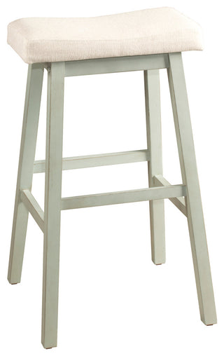 Hillsdale Moreno Wood and Upholstered Backless Bar Height Stool