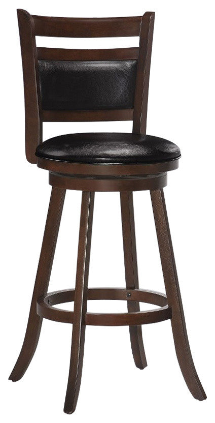 Wooden Bar Chair with Swivel, Cappuccino Brown
