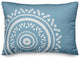 Simple Blue Boho Circle 20x14 Indoor/Outdoor Pillow
