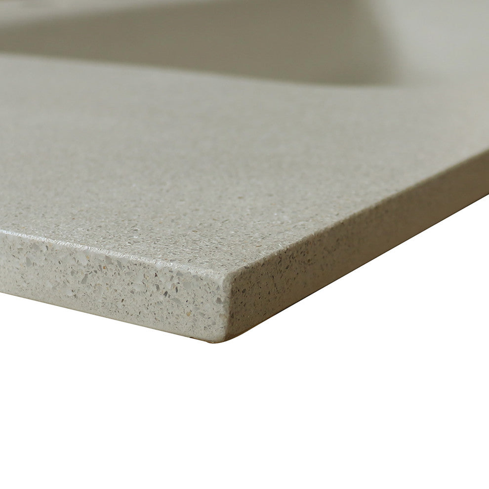 37" Single Gray Concrete Top With Rectangle Sink