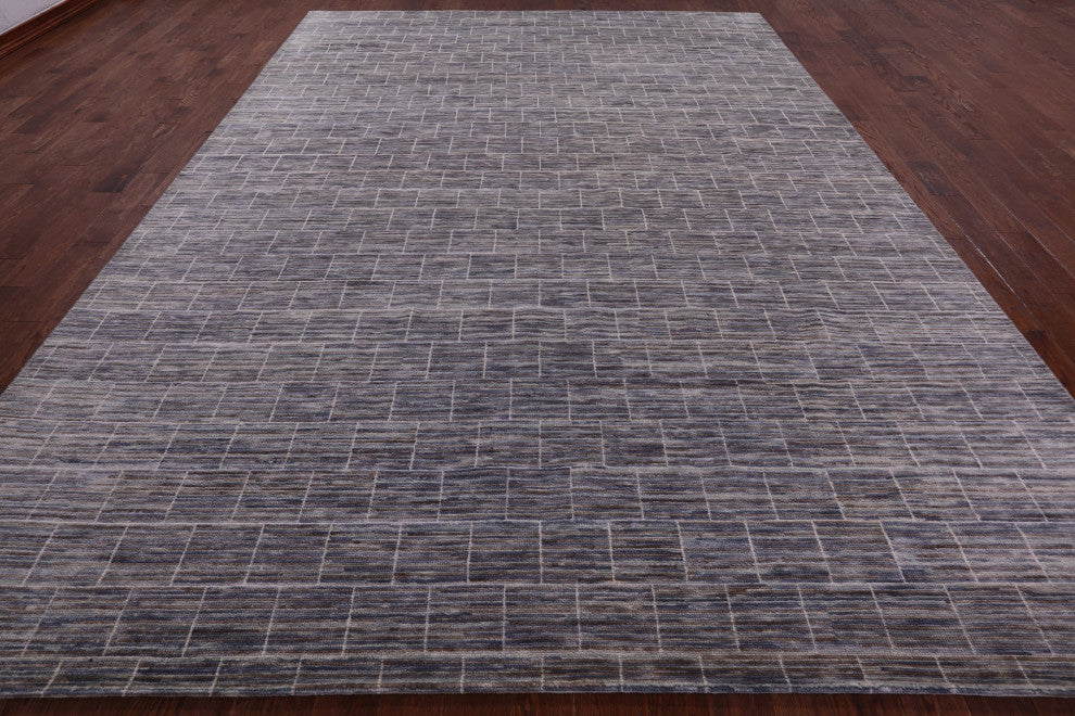Moroccan Handmade Wool Rug 9' 11" X 13' 6" Q8594