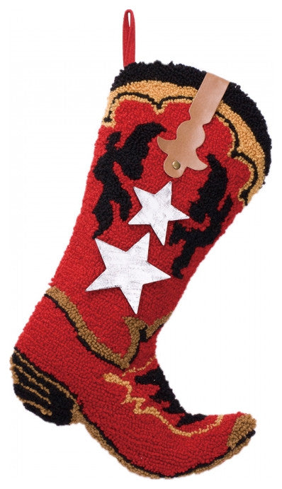 Set of 2 Hooked Stocking, Red Boot