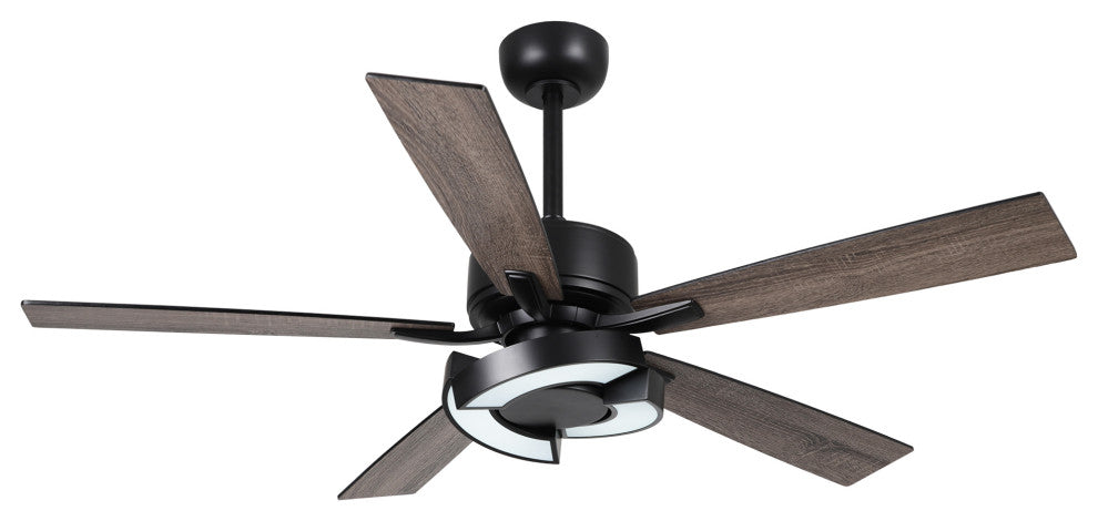 52 in. Black LED Ceiling Fan with Remote Control