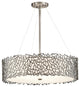 Kichler Silver Coral Four Light Chandelier 43347CLP