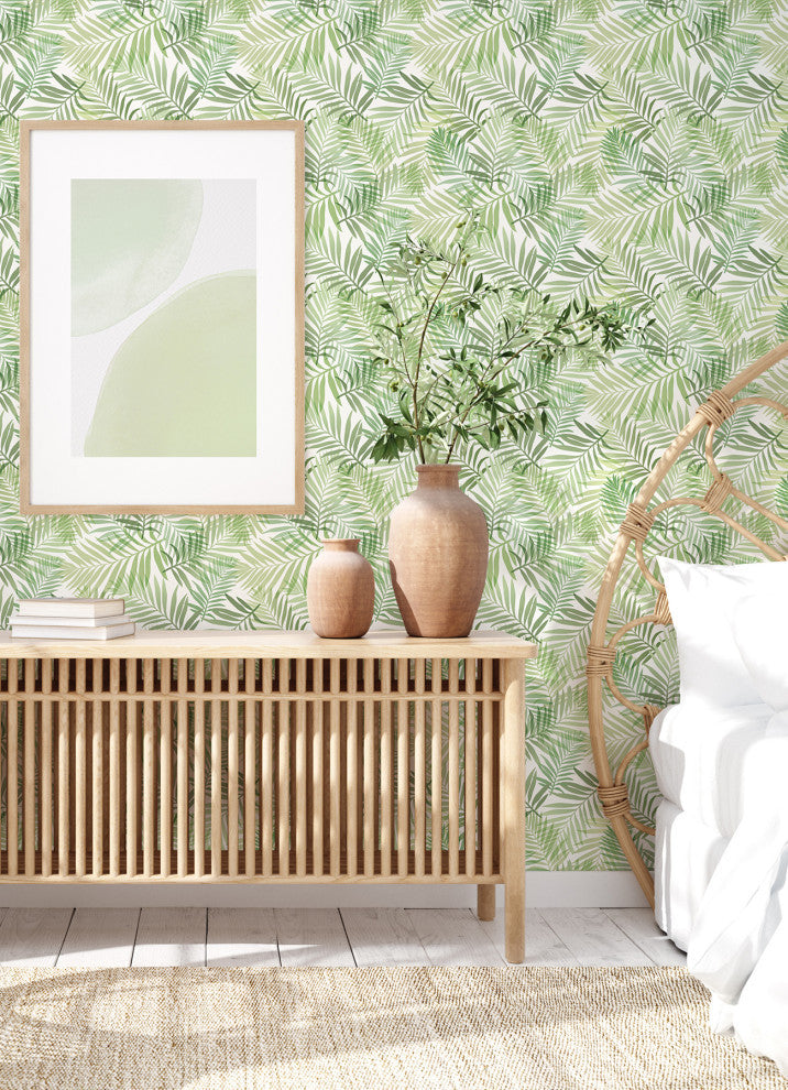 Green Tropical Vibe Peel & Stick Wallpaper