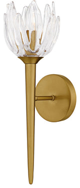 Shea One Light Wall Sconce in Brushed Gold