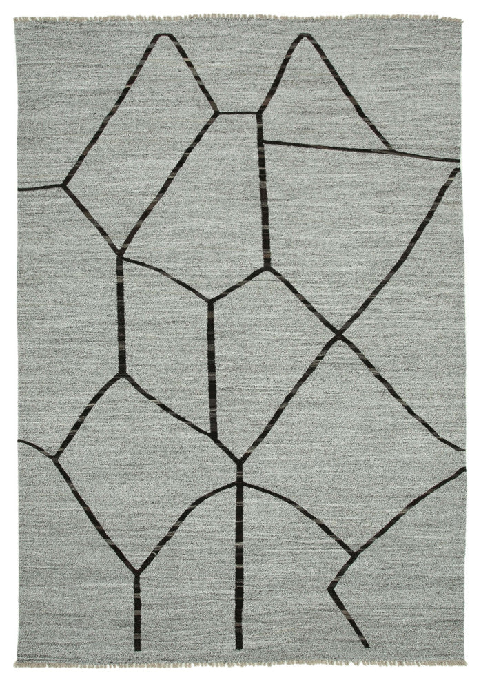 Rug N Carpet - Handwoven Turkish 8' 8'' x 12' 8'' Flatweave Wool Kilim Rug