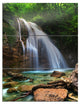 "Djur Djur Waterfall" Photography Metal Wall Art, 3 Panels, 28"x36"