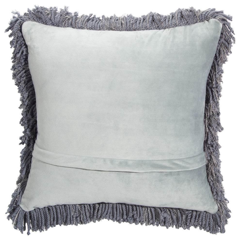 Mina Victory TL003 Throw Pillow, Charcoal, 20" x 20"