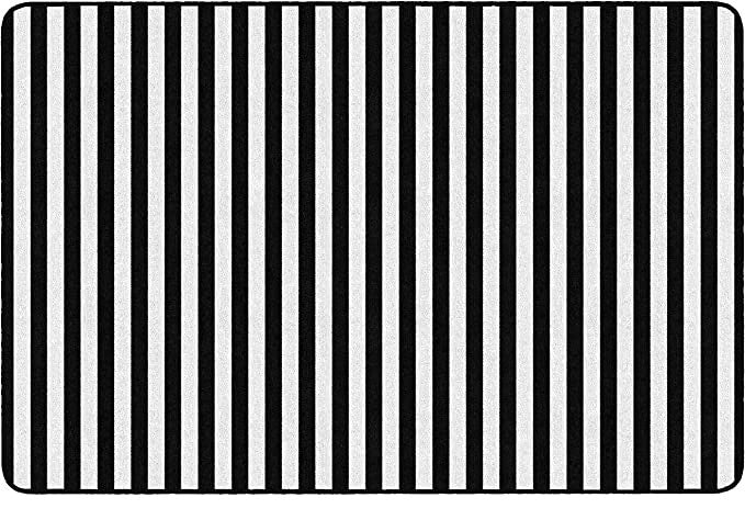 Flagship Carpets CA1888-44SG Schoolgirl Style Simply Stylish Black/White Stripe