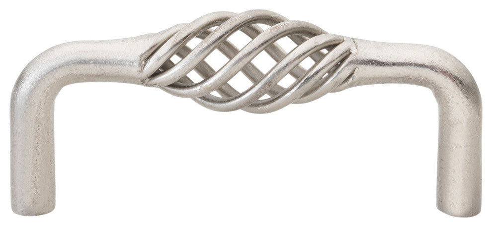 3" Screw Center Twisted Birdcage Cabinet Pull, Satin Nickel, Set of 10