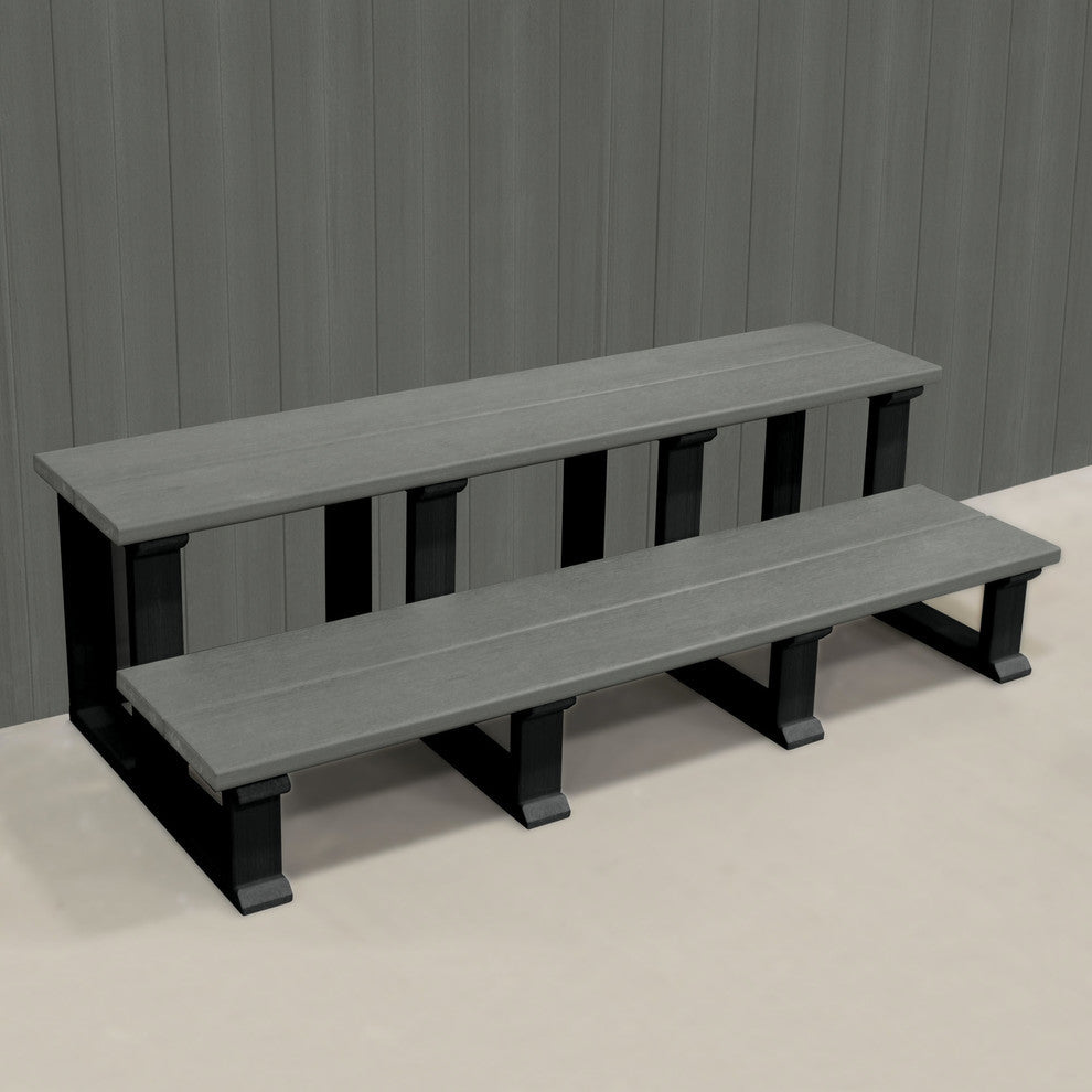 Spa 2-Tier Steps, 48", Coastal Teak