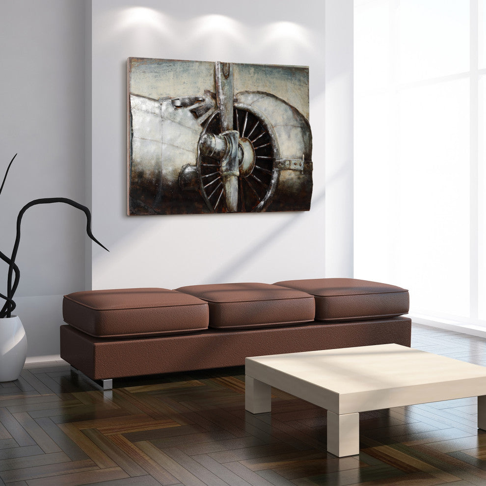 Fly Away Primo Mixed Media Hand Painted Iron Wall Sculpture, 32"x 48"