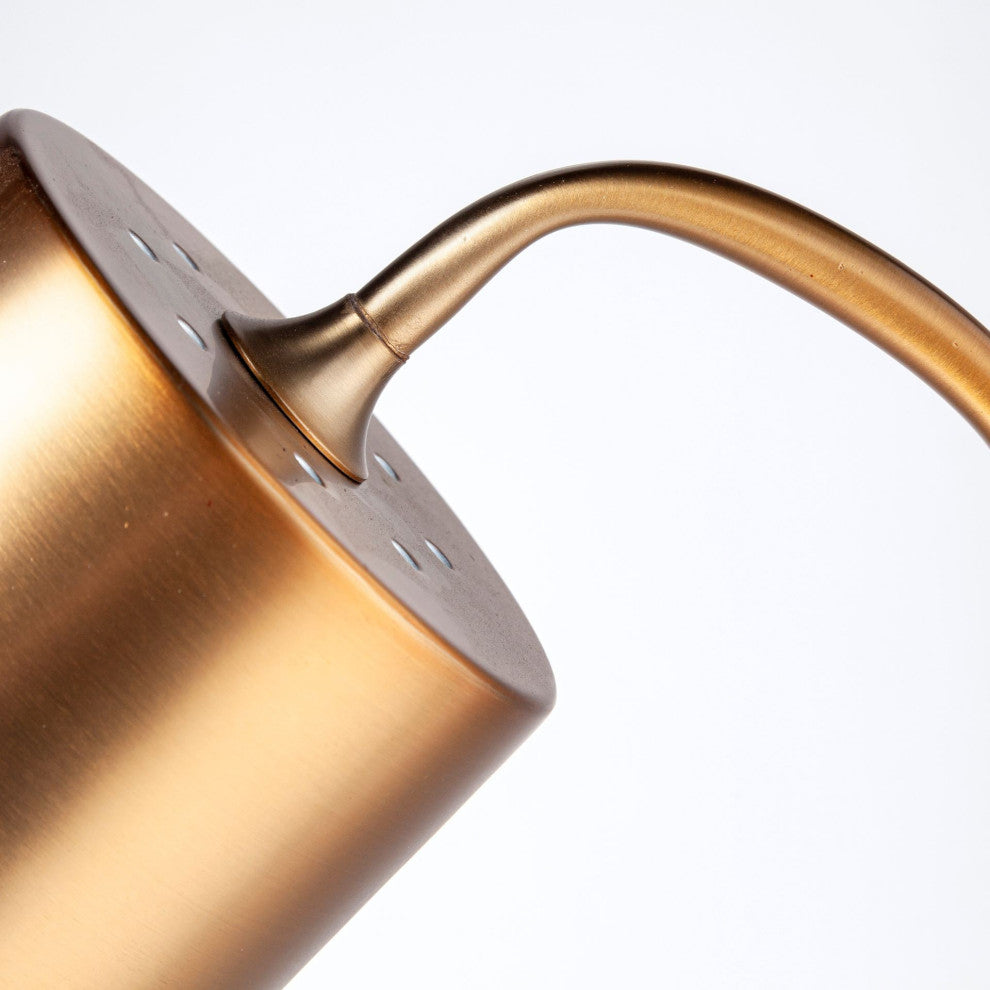 Gold Metallic Desk or Table Lamp With Marble Base