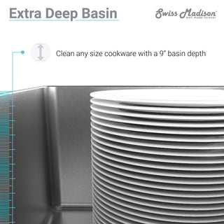 32"x21" Stainless Steel, Dual Basin, Undermount Kitchen Sink