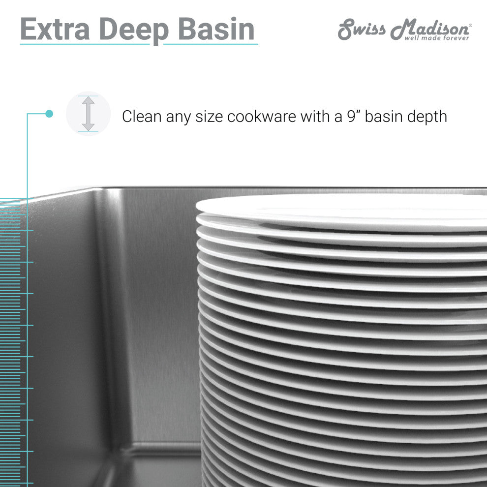 32"x21" Stainless Steel, Dual Basin, Undermount Kitchen Sink