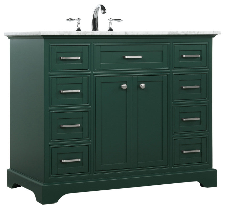 Amber Single Bathroom Vanity, Blue, Green, 42"