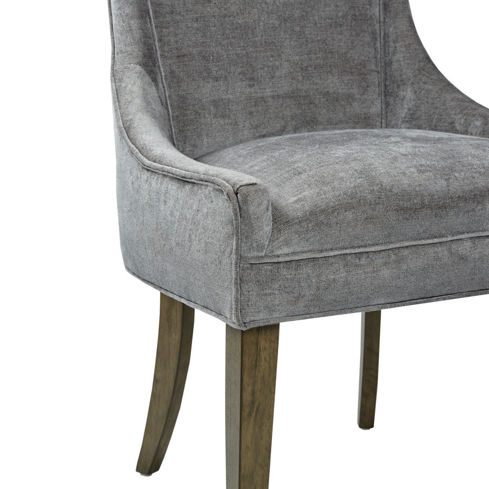 Madison Park Signature Ultra All-Over Welting, Dark Gray, Dining Chairs, Set of 2