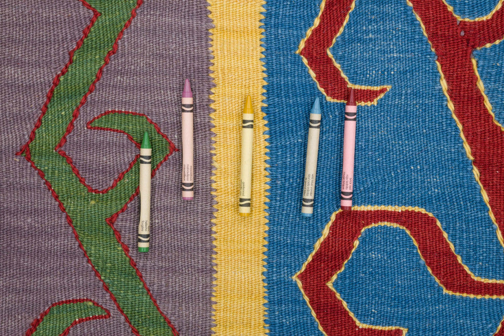 New Handwoven Turkish Kilim Rug 3' 10" x 5' 10", 46 in. x 70 in.