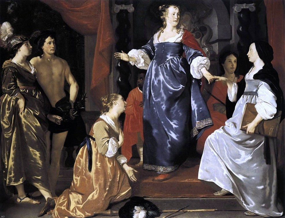 Abraham Van den Tempel The Maid of Leiden Welcomes 'Nering' Gallery Wrap Canvas