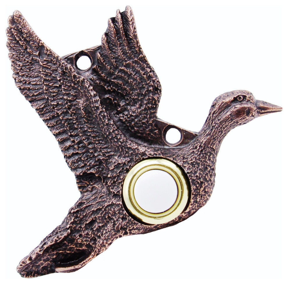 Mallard Door Bell, Antique Copper