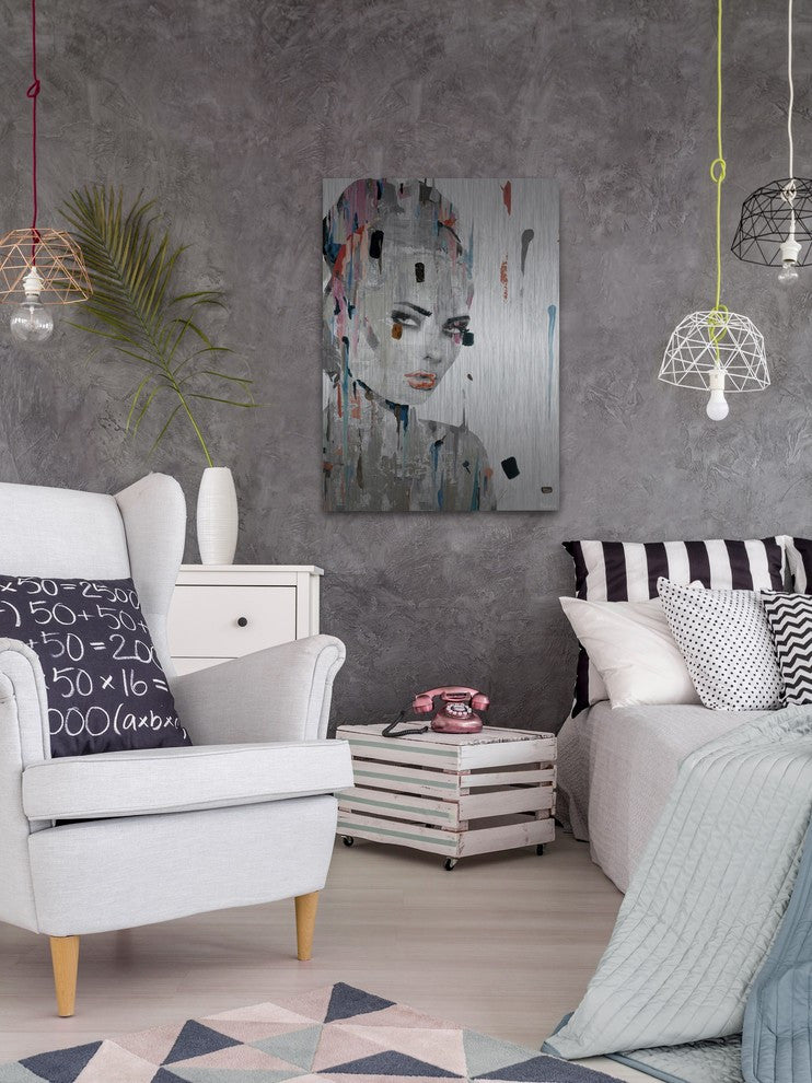 "Beauty Stare Down" Painting Print on Brushed Aluminum, 40"x60"