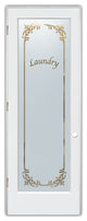 Laundry Door - Lenora - Primed - 30" x 84" - Knob on Right - Pull Open