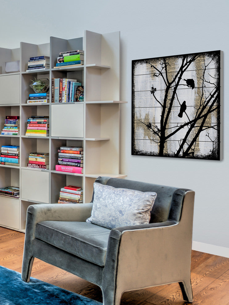 Marmont Hill, "Upstairs Neighbor" by Vicki Butler Painting Print, White Wood