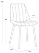 Drew Dining Chair, Black, Bravo Portabella, Set of 2