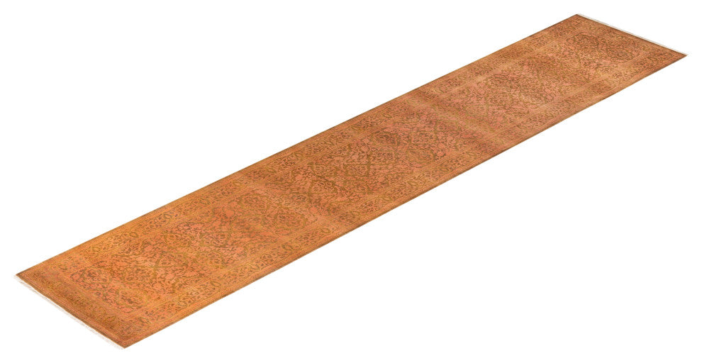 Tangyan One-of-a-Kind Hand-Knotted Runner Yellow, 2'8"x14'2"