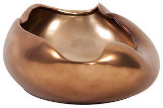 Matte Bronze Abstract Ceramic Bowl
