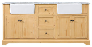 Home Living 22" Farmhouse Natural Wood-Light Bathroom Vanity