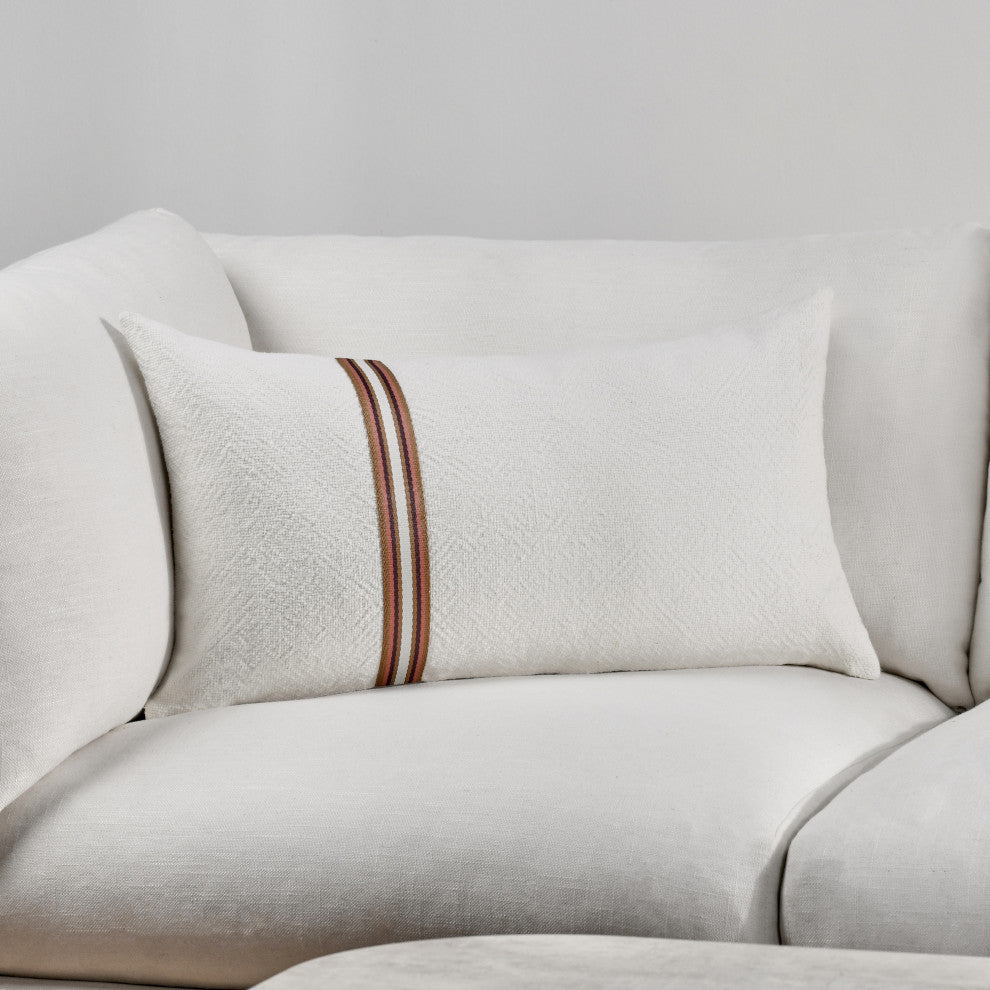 Ralph 22" Cotton Linen Throw Pillow, 14x26