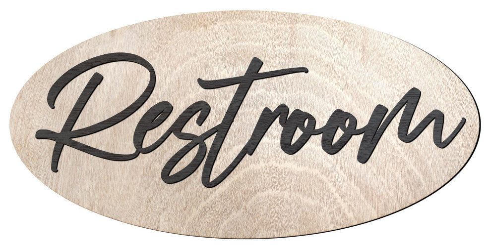 Restroom sign Washroom sign Bathroom sign Business sign Wooden sign