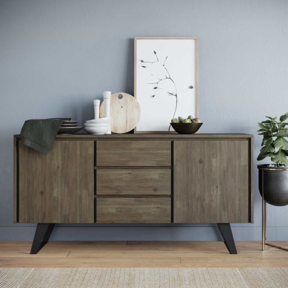 Lowry Sideboard Buffet, Distressed Gray