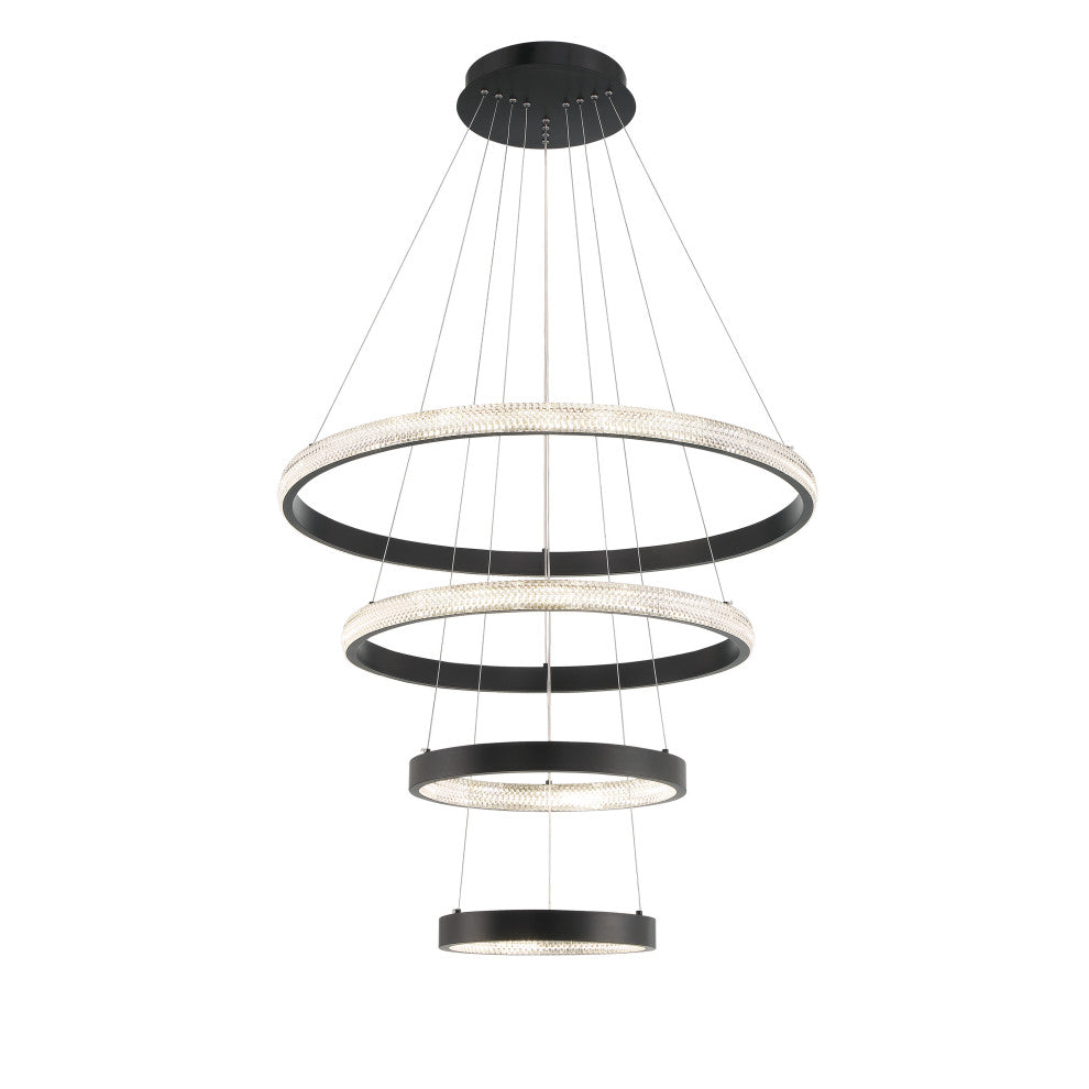 4-Light Unique LED Chandelier