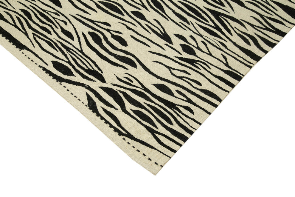 Rug N Carpet - Handmade Turkish 7' 3'' x 9' 6'' Modern Design Wool Kilim Rug