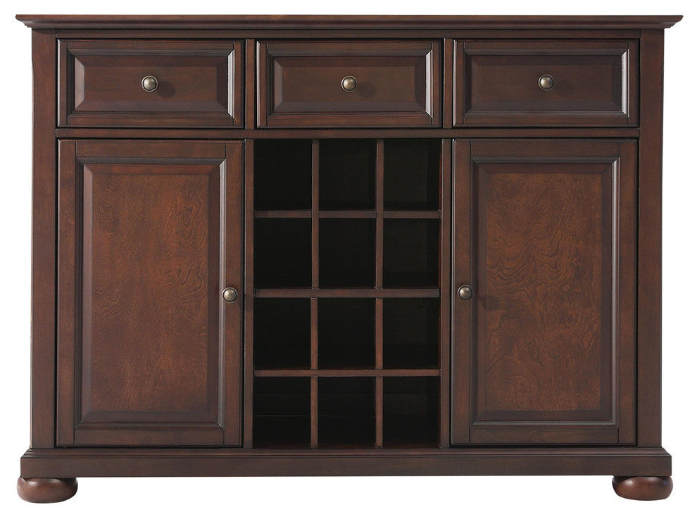 Alexandria Buffet Server With Wine Storage, Mahogany Alexandria