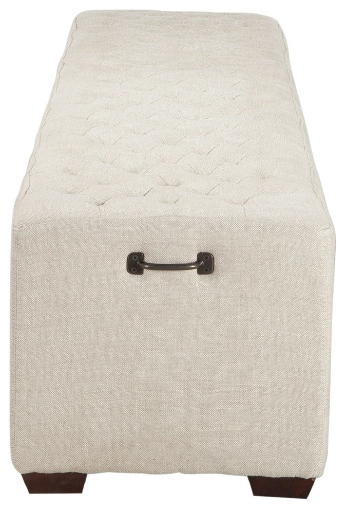 Arabella 58-Inch Beige Upholstered Bench