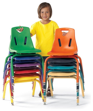 Berries Stacking Chair, Steel Frame, 4-Legged Base, Camel