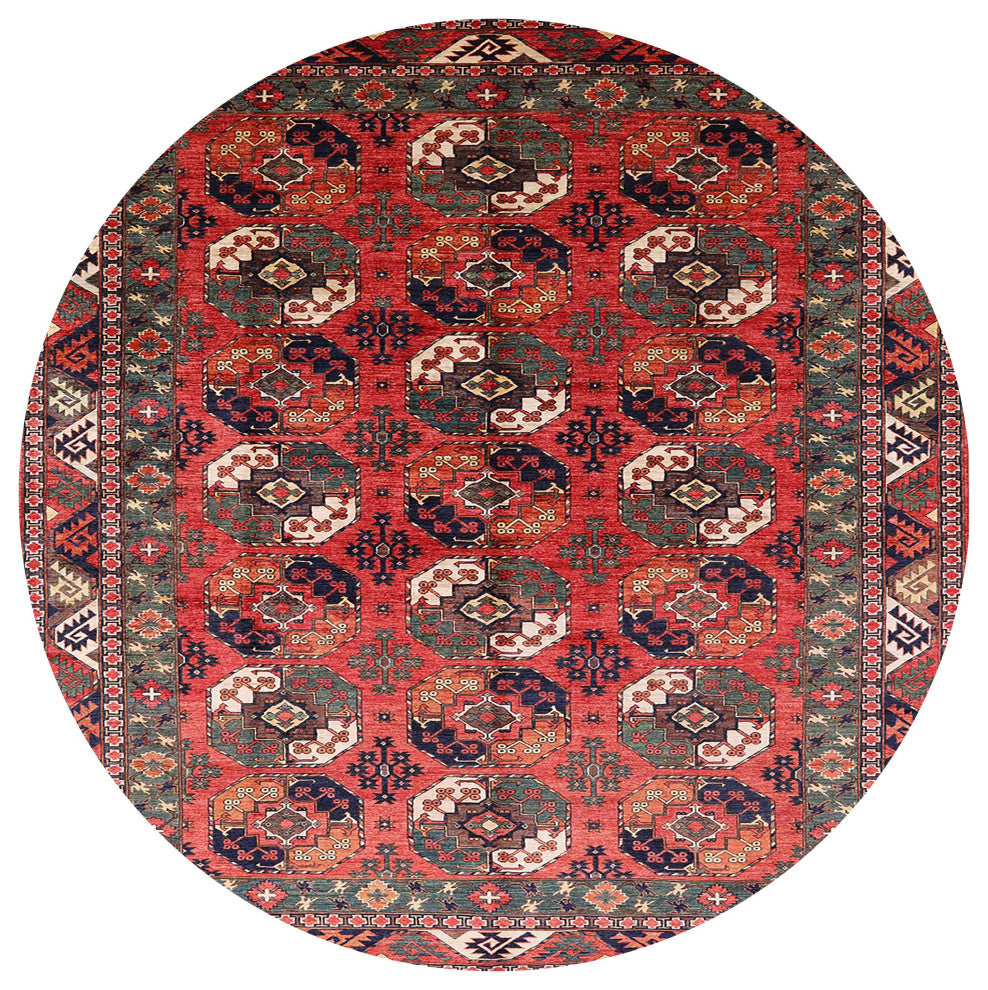 Ahgly Company Indoor Round Mid-Century Modern Area Rugs, 3' Round