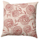 Antique Flowers Decorative Throw Pillow, Red, 26"x26"