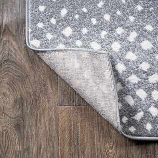 Antelope Modern Animal Gray/Cream 2 ft. x 8 ft. Runner Rug