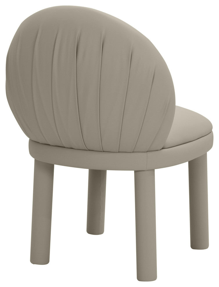 Aliyah Gray Vegan Leather Dining Chair