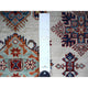 Smoky White Wool Hand Knotted Afghan Super Kazak Oriental Rug, 9'2"x11'10"