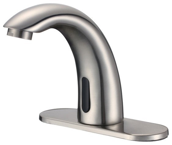 Lano Sensor Faucet in Brushed Nickel Finish, Cold Water