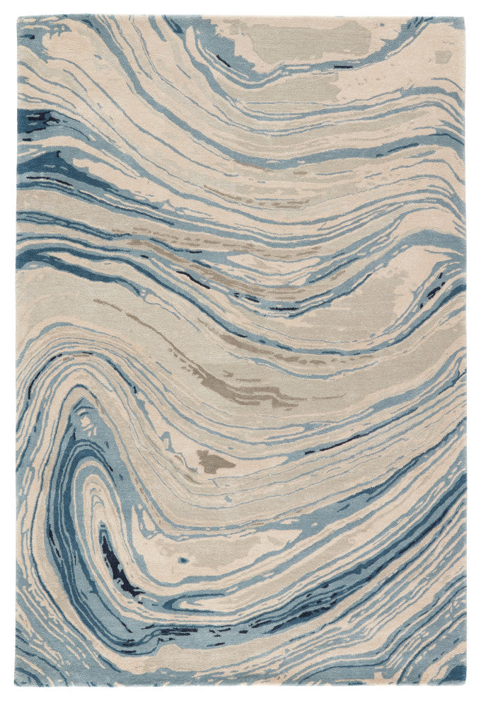 Jaipur Living Atha Handmade Blue/Gray Rug, 5'x8'