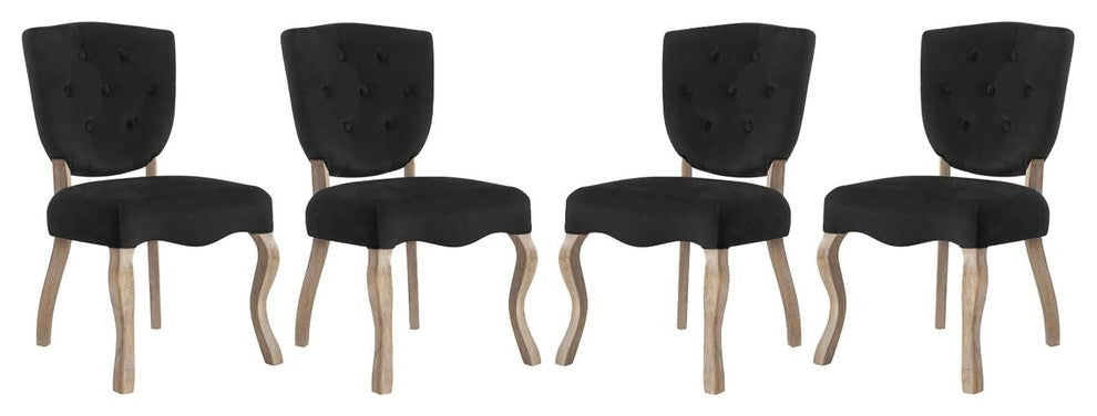 Array Dining Side Chair Set of 4, Black
